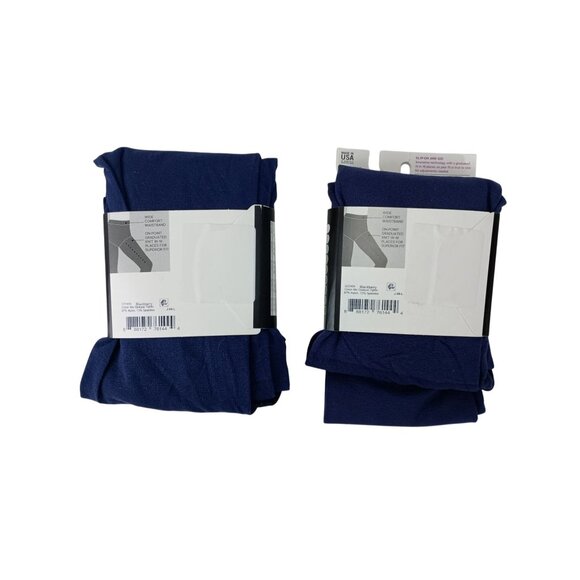 Lot Of 2 Hue Studio Women's 90D Opaque Control Top Tights Blackberry Sz. 1 - Picture 2 of 2